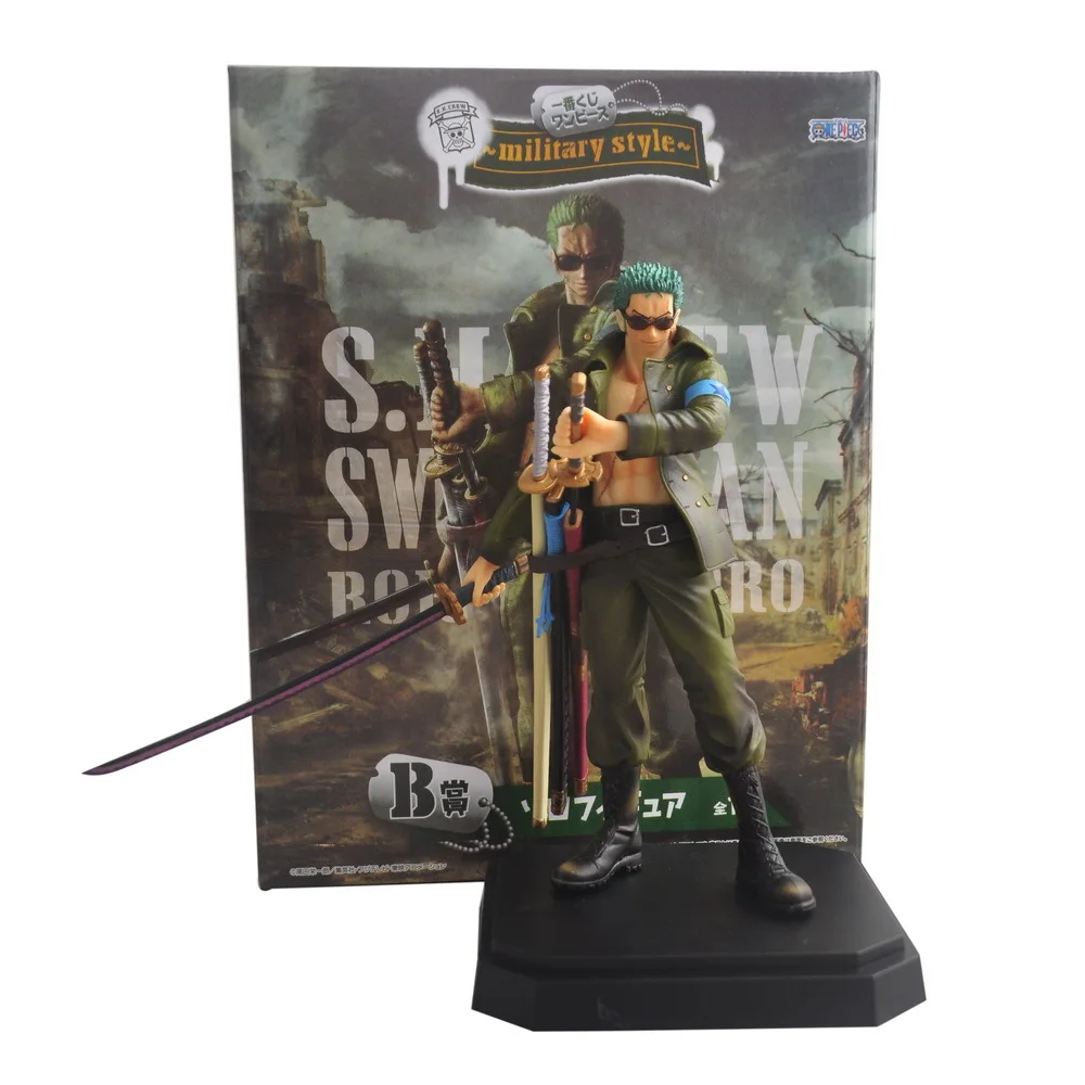 

18CM One Piece Roronoa Zoro Anime brinquedos Collectible Action Figure PVC toys With retail box for christmas gift Free shipping