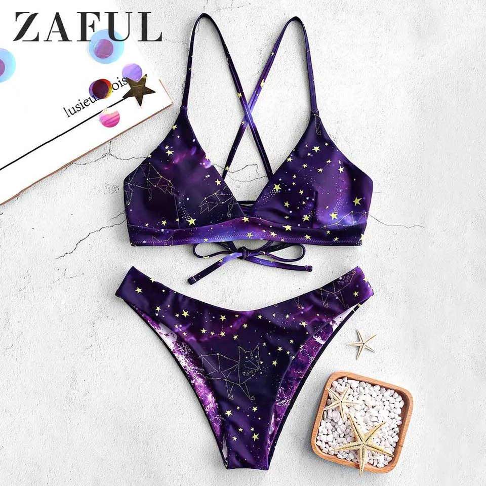 zaful reversible bikini