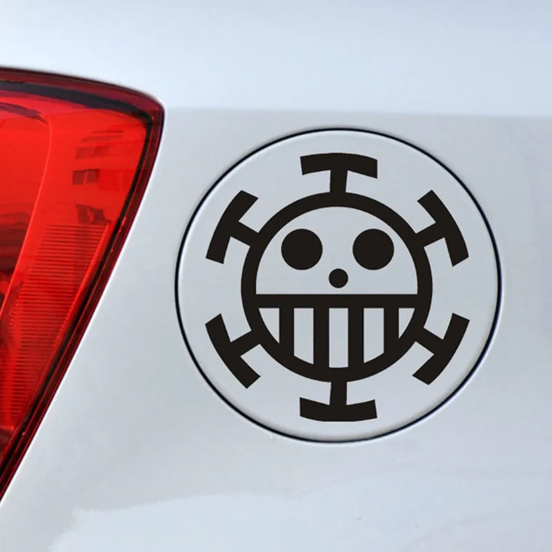 

ONE PIECE Car Stickers Cartoon Pirate Creative Decals For Fuel Tank Cap Vinyls Laptop Auto Tuning Styling 13x13cm 19x19cm D10