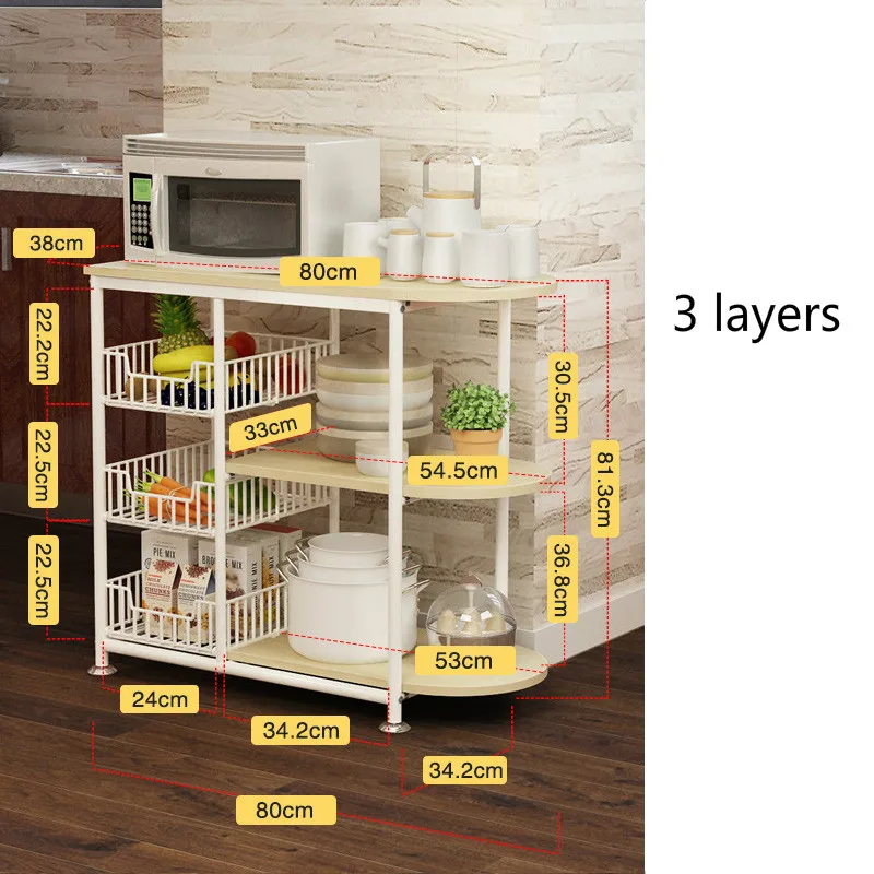 Кухонная многофункциональная полка, кухонные принадлежности, полка для хранения, полка для хранения, многослойная микроволновая печь для хранения овощей, миска, полка для горшка - Цвет: A1