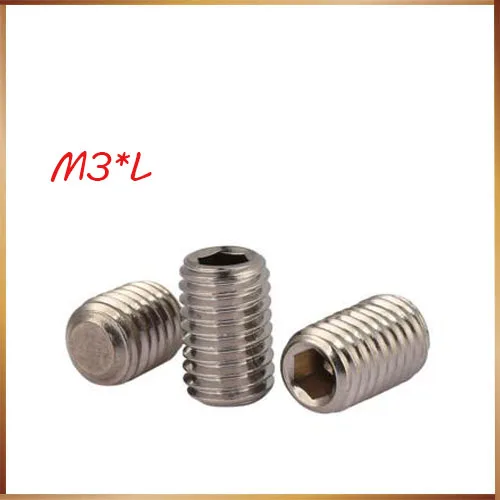 100 Pcs Set M3 3 4 5 6 8 10 DIN913 304 Edelstahl Stahl Metrische 
