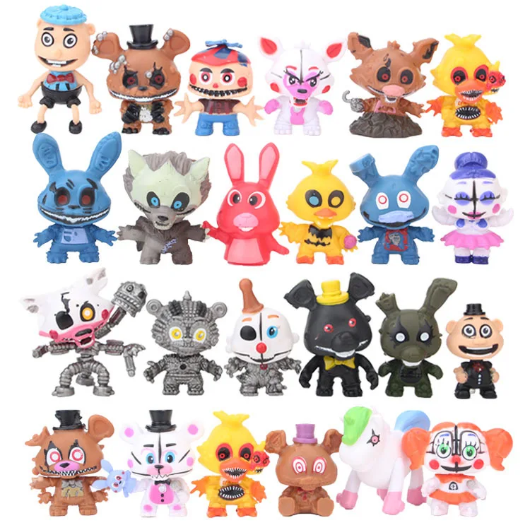 

24pcs/set Five Nights at Freddy Character Cute PVC FNAF Action Figure Model Toys 5-6cm Free shipping