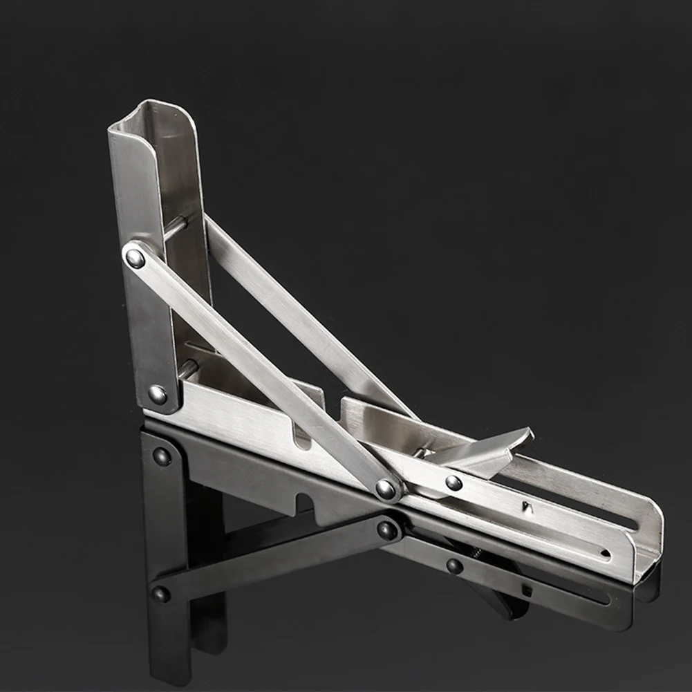 

2PCS Adjustable Bracket Wall Mounted Stainless Steel Triangle Bearing Shelf Home Durable DIY Angle Table Folding