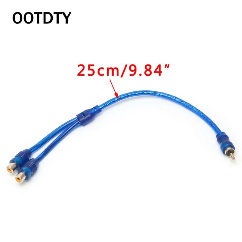 

Car MP3 Audio RCA 1 Male to 2 Female Y Splitter Cable Adapter Cord