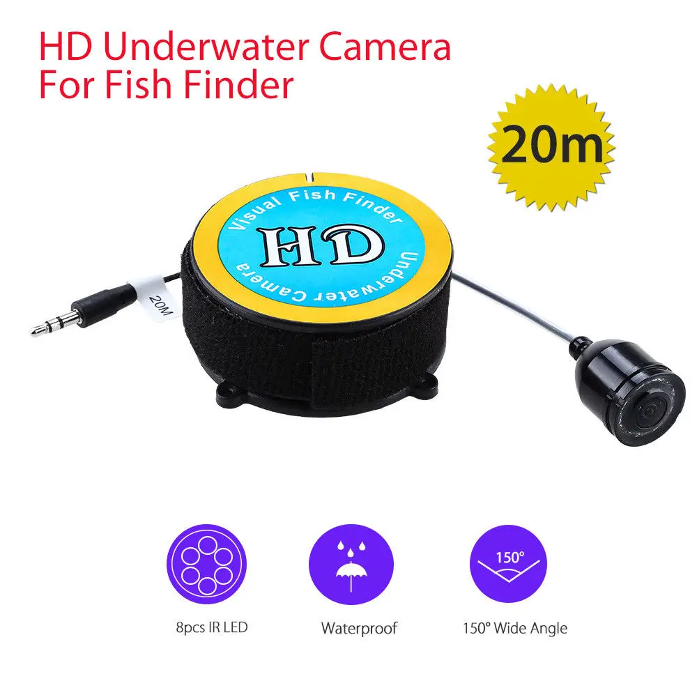 

EYOYO F05 1.2MM 20m 150degree Underwater Camera Fishing With 8pcs IR LED Waterproof Night Vision Accessory For Fish Finder