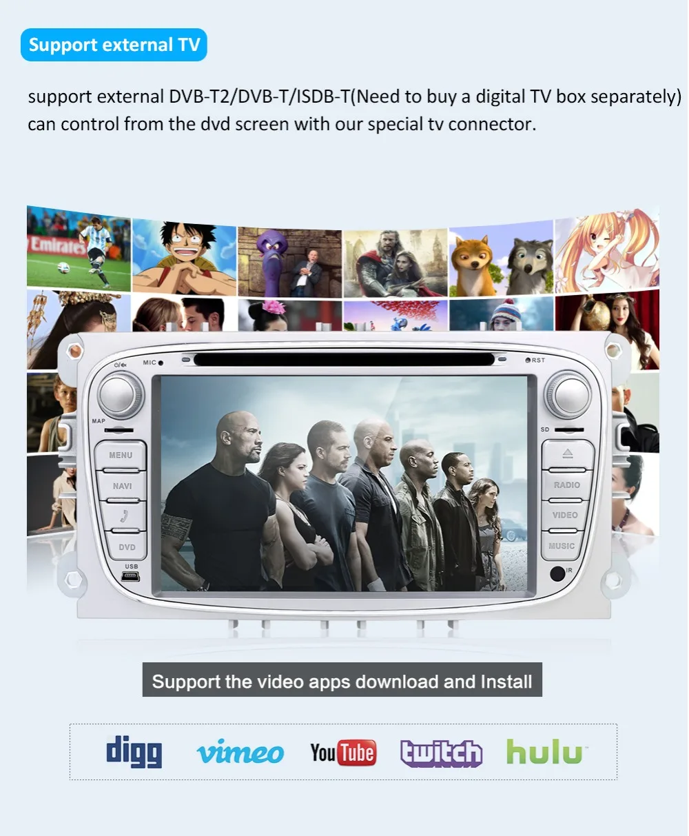 Discount Bosion Car Multimedia Player Android 9.0 GPS 2 Din car dvd player for FORD/Focus/S-MAX/Mondeo/C-MAX/Galaxy wifi car radio DSP 17