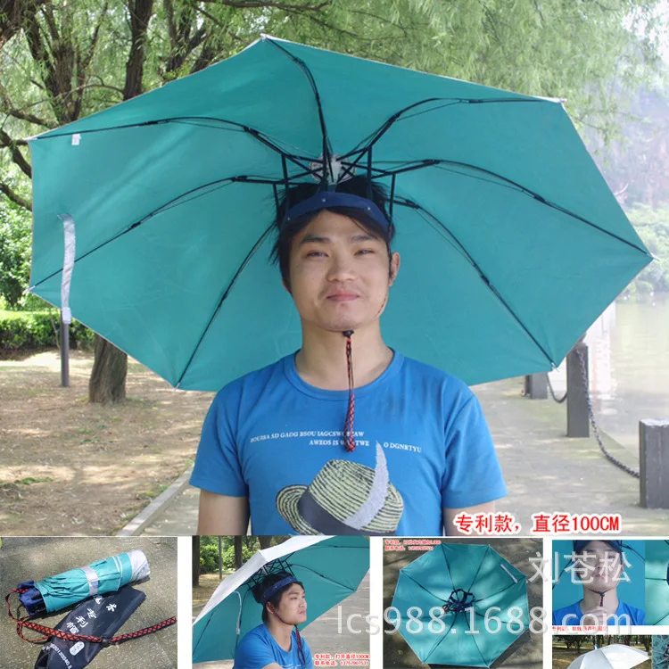 2016 100 CM de Plata Plegable Sombreros Sombrilla Pesca Senderismo