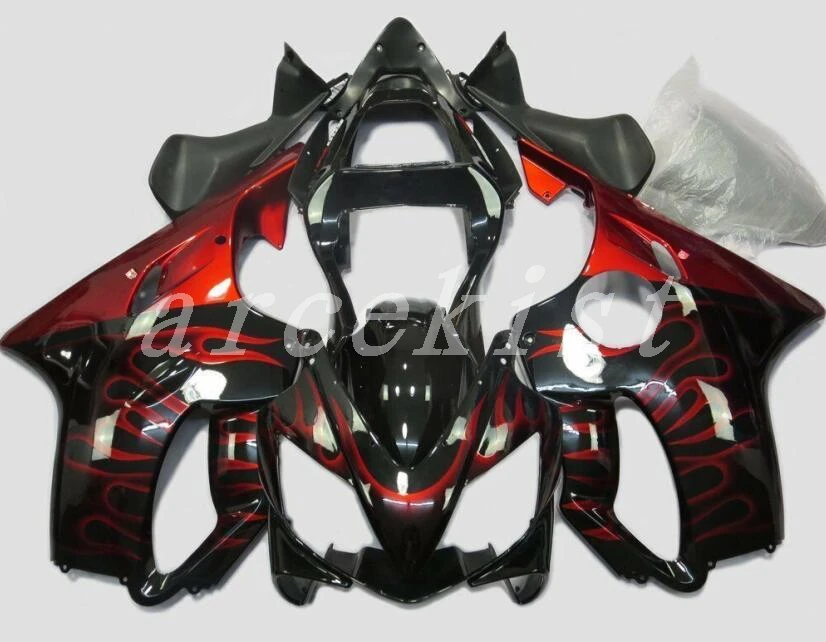 

3Gifts New Injection Mold ABS fairings Kit Fit for HONDA CBR 600 F4i FS 01 02 03 CBR600 2001 2002 2003 Fairing Custom red flame