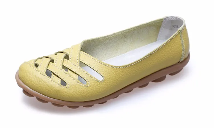 Hot Sale 2016 Spring New PU Leather Woman Flats Moccasins Comfortable Woman Shoes Cut-outs Leisure Flat Woman Casual Shoes ST181 (25)