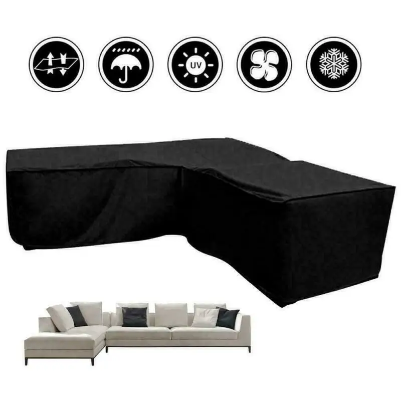 

L Shape Furniture Cover Outdoor Garden Weatherproof Dust-proof 68*68*72cm Moisture-proof Waterproof Accessories