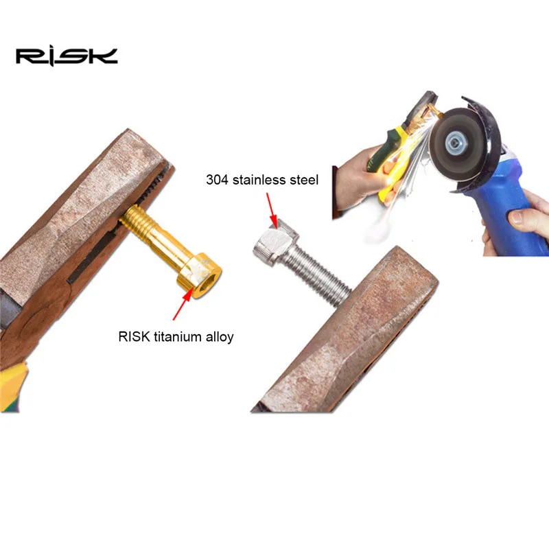Дисковый тормоз винты для ротора 1,3 г/шт. 12 шт./лот риск M5* 10 мм горный велосипед Титан T25 TC4 велосипедный держатель для бутылки винт из титанового сплава