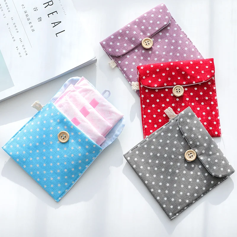 

FOURETAW 1 Piece Creative Brief Blue Pink Gray Candy Colour Earphone Coin Data Line Sanitary Towel Home Office Storage Bag