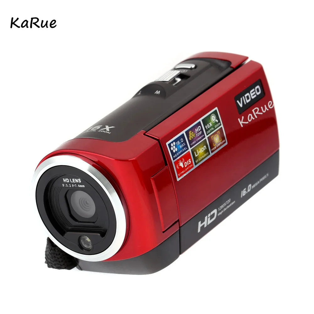 KaRue HDV-C6 Портативная Цифровая видеокамера HD 720P 16MP видеокамера 8x Zoom видеокамера Цифровая видеокамера KaRue HDV-C6 Портативная Цифровая видеокамера HD 720P 16MP видеокамера 8x Zoom видеокамера Цифровая видеокамера