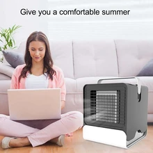 Usb мини портативный кондиционер увлажнитель воздуха очиститель отрицательных ионов Вентилятор охлаждения воздуха вентилятор с ночной Светильник для офиса