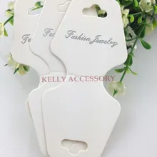 Белая бумажная Ювелирная карта, 500 шт/партия Модные 5x10 см ювелирные изделия ожерелье дисплей упаковочные карты оптом