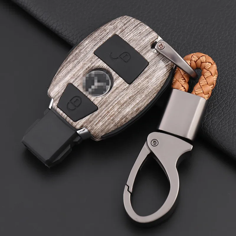 

Carbon Fiber Car Key Bag Case Cover Key Holder Chain For Mercedes Benz AMG W203 W210 W211 W124 W202 W204 W205 W212 W176
