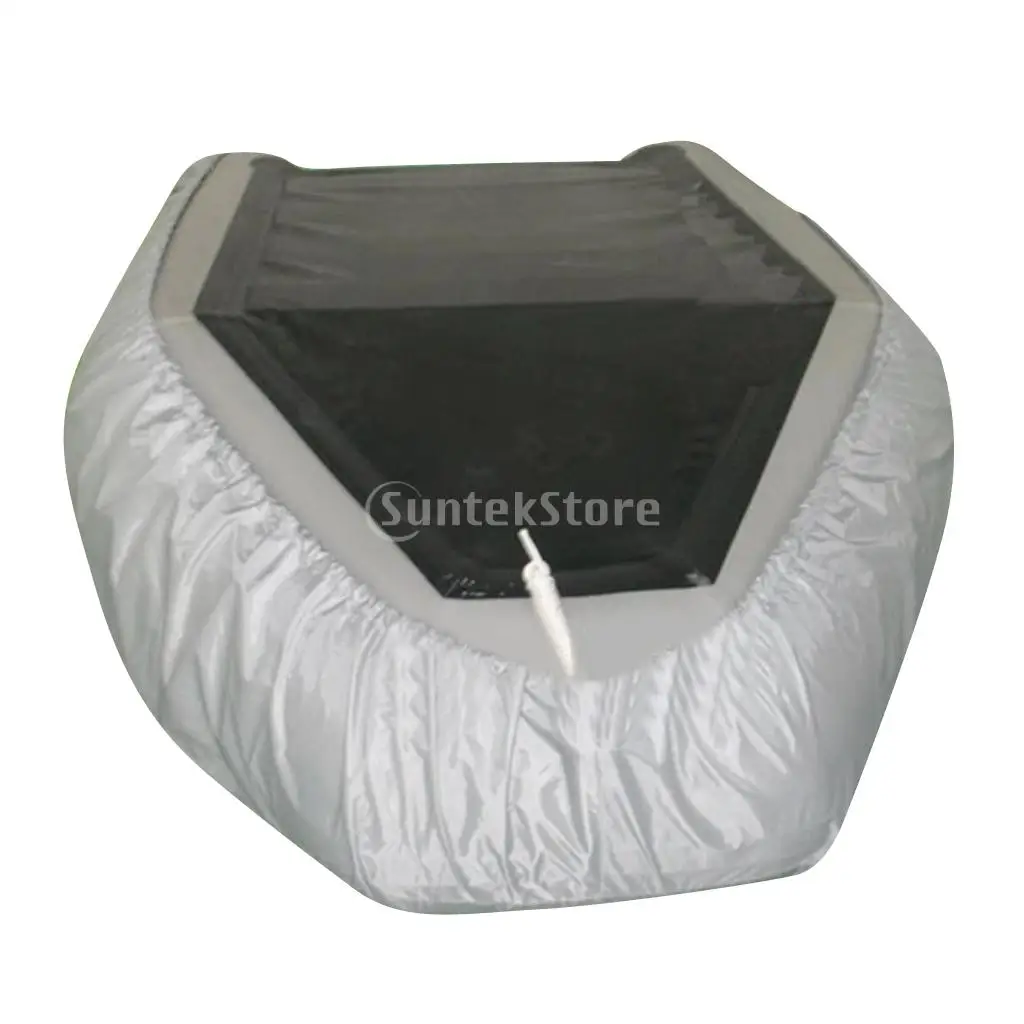 Heavy Duty Waterproof 420D Oxford Fabric UV Resistant Inflatable Boat/Dinghy/Tender Cover Storage Fits Length 7.5-17ft/2.3-5.2m