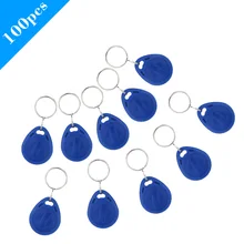 100 шт/лот TK4100 125 кГц RFID бирка карты бесконтактный брелок кольцо двери контроль доступа EM карточка для связки ключей RFID Keyfbos