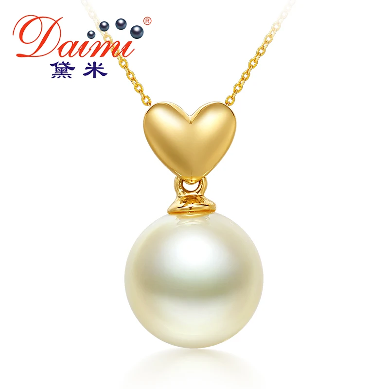 

DAIMI 9-10mm South Sea Pearl Pendant 9k White/Yellow Gold Pendant Fine Jewelry witch necklace for christmas gifts