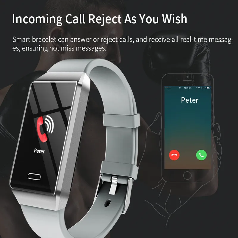 JQAIQ Sport Fitness Tracker Smart Band Heart Rate Blood Pressure Monitor Real Time Alram Clock Smart Bracelet For Ios Android