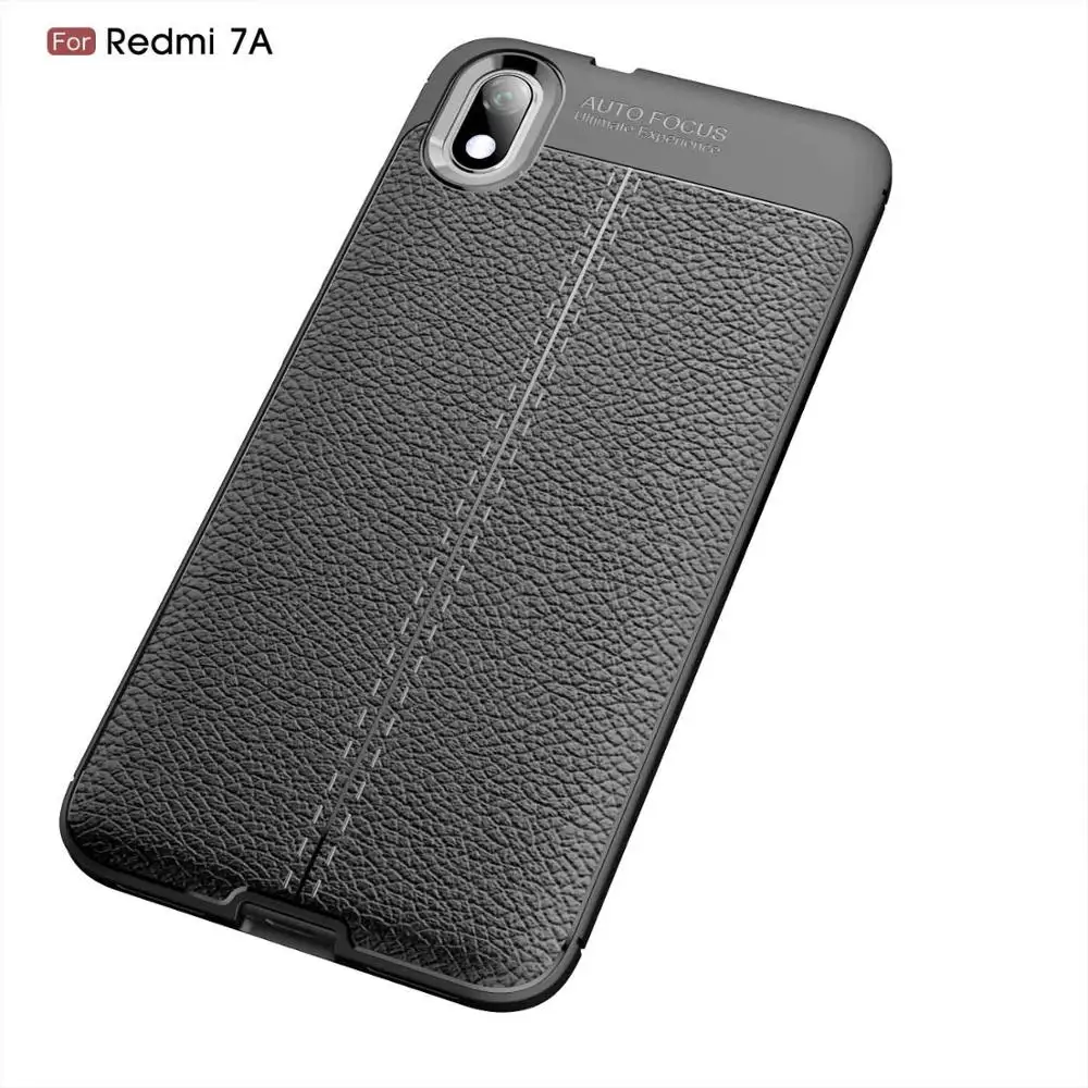 Мобильный чехол для телефона мягкий силиконовый ударопрочный углеродного волокна крышки на для ксиоми редми 7 7A редми7 редми7A 7 A Xiaomi Redmi 7 7A 2/3/4 16/32/64 ГБ бампер - Color: Black