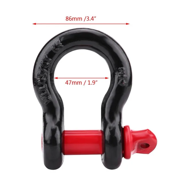 New Auto Steel Heavy Duty Galvanized Shackles D Ring 2T 4400lbs/4.75T 10000lbs Capacity for Vehicle Recovery Towing