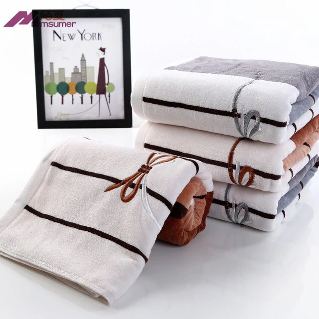 Conjunto de Toallas de baño de lujo decorativas suaves y elegantes, toalla con bucles 100% algodón bordada, Juego de toalas