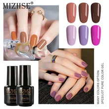 MIZHSE 7 мл Гель-лак для ногтей набор УФ; светодиоды; ногти УФ светодиодный Полупостоянный Гибридный лак счастливое гелевое покрытие для ногтей геллак конфетный цвет