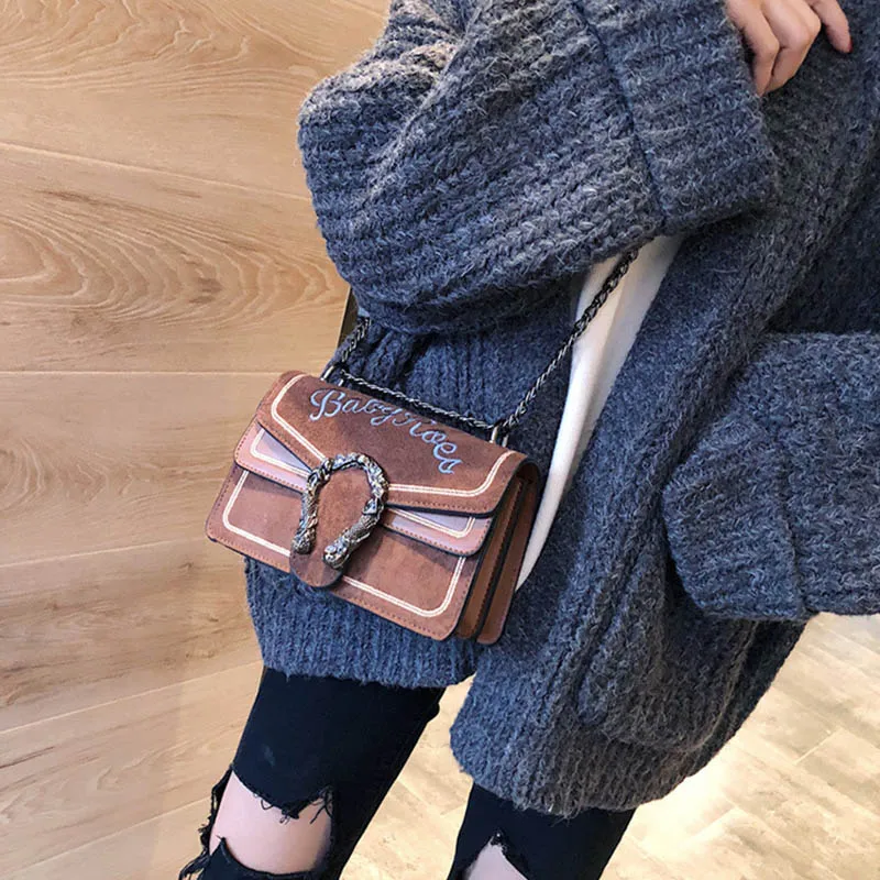 Fashion Design Women Leather Letter Shoulder Bag Female INS Popular Luxury Handbag Chains Crossbody Flap Bolsa For Lady SS3495 (5)