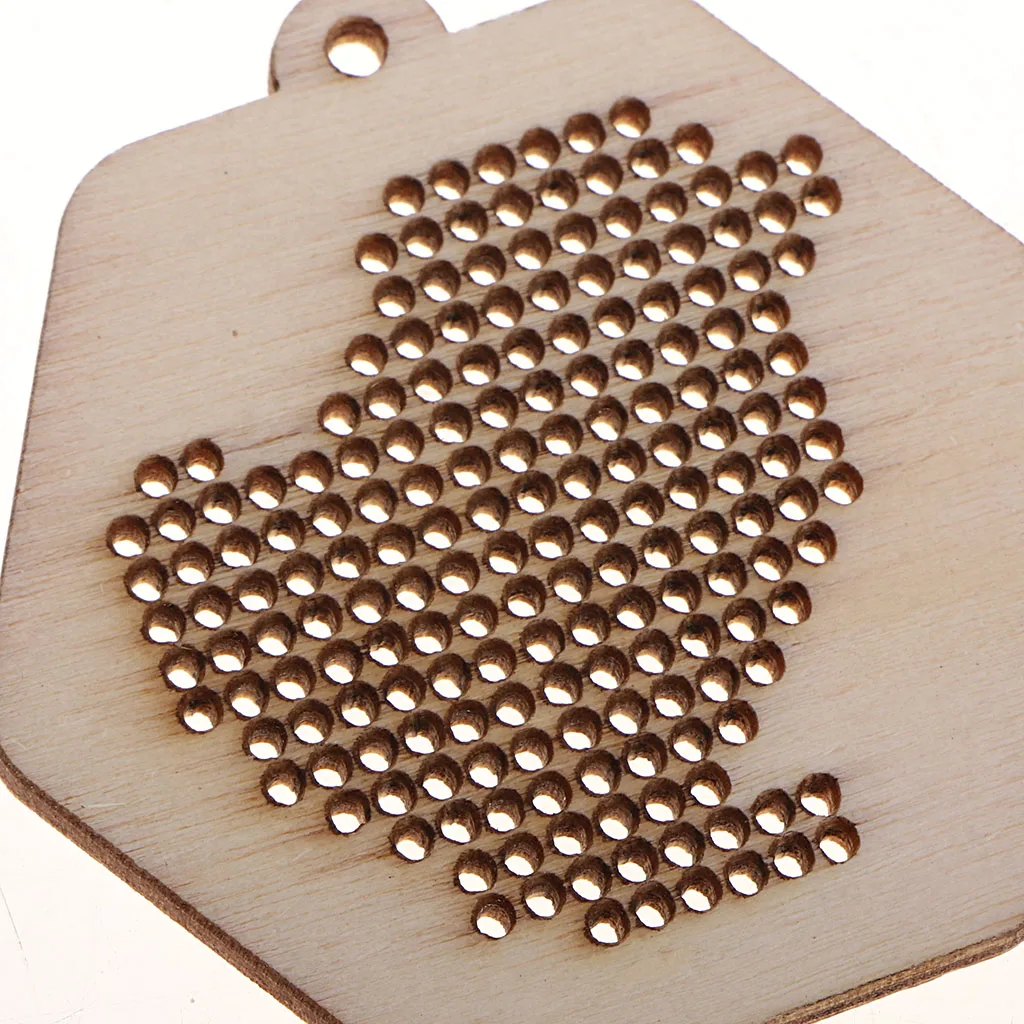 Wood Crafts Small Blank Pendant Charms for Counted Cross Stitch Kit, 3 Assorted Shapes, 5.5cm/5cm