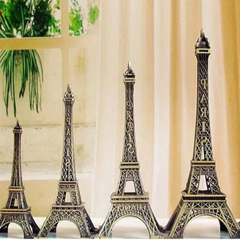 

3pcs/set Paris Eiffel Tower Metal Crafts Creative Souvenir Model Table Miniaturas Desk Ornaments Vintage Figurine Home Decor