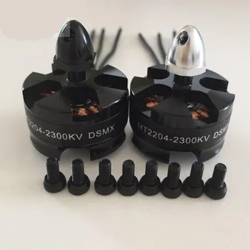 1Pair MT 2204 KV2300 Brushless Motor Welded Banana Plug CW CCW 150W 12A 3S Motors for RC UAV Drone Aircraft FPV Racing Quad