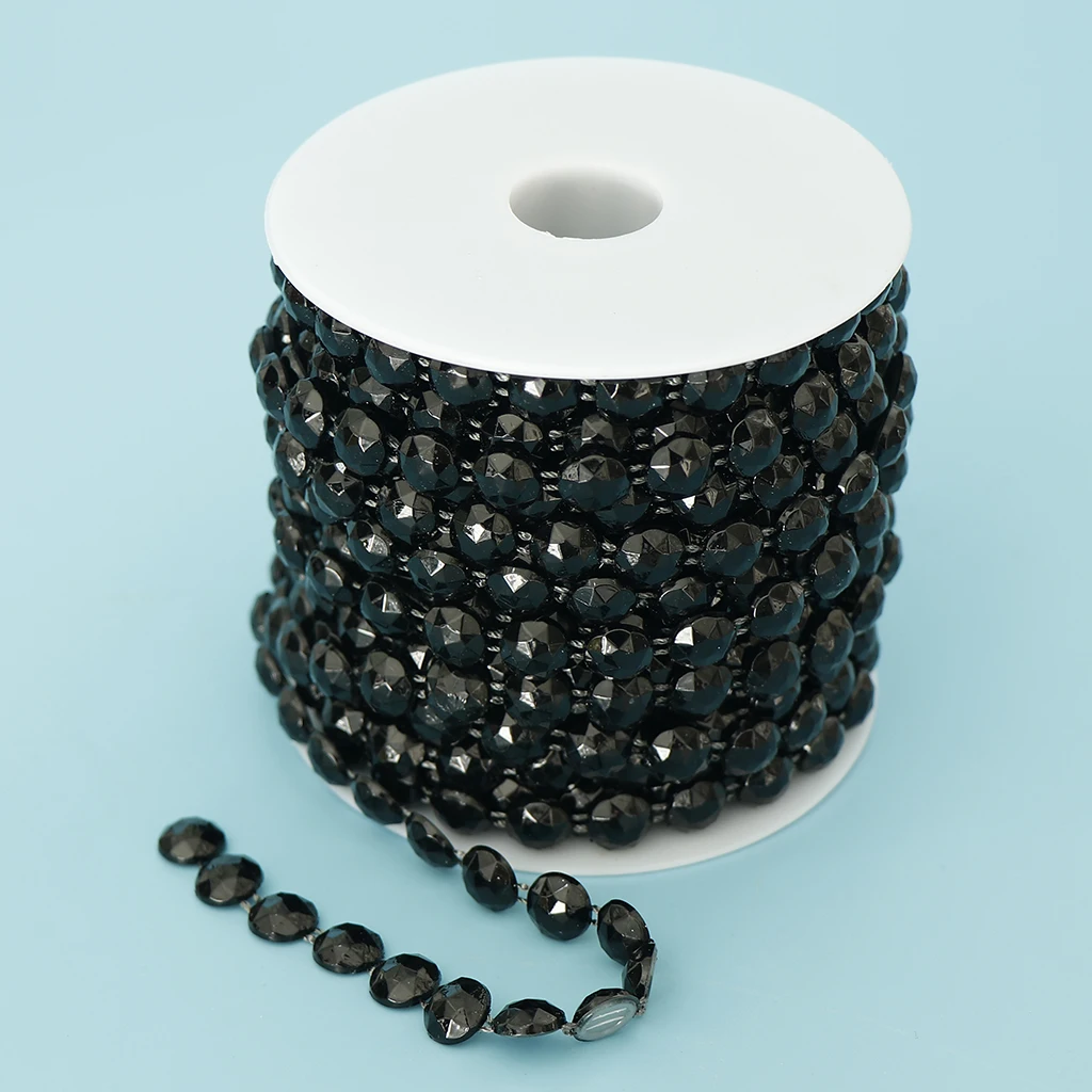 15m/Roll 10mm Half Round Beads String Artificial Pearls Strands for Garland Spool Beads DIY Craft Wedding Decor