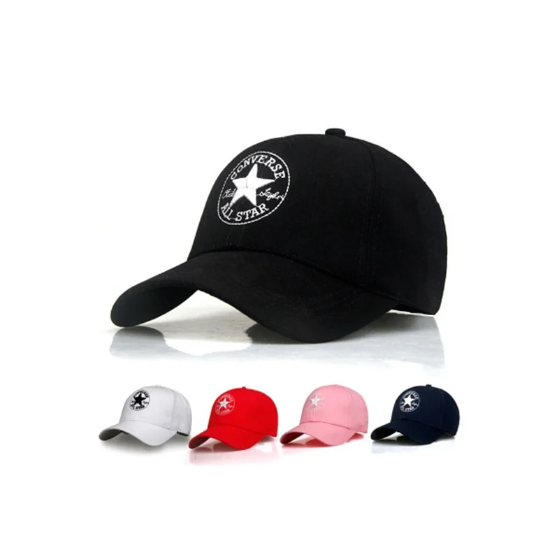 

2019 New Spring and Summer Models Embroidered five-pointed star Cotton Baseball Cap Adjustable Sun Hat Sports Baseball Cap