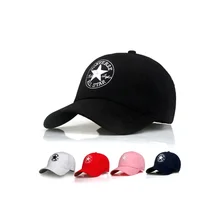 2019 New Spring and Summer Models Embroidered five-pointed star Cotton Baseball Cap Adjustable Sun Hat Sports Baseball Cap fashion five pointed star shape embroidery camouflage pattern baseball cap for men