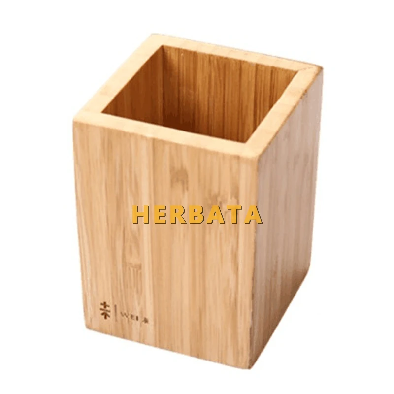  Multi-function creative Bamboo Made Desk Stationery Organizer Pen Pencil Holder Storage Box Case Sq