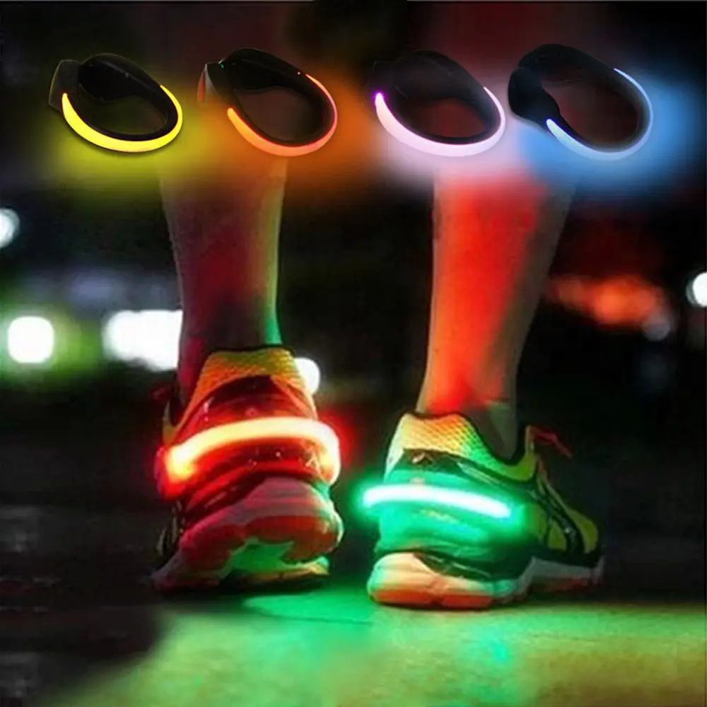 LED Luminous Shoe Clip Outdoor Bicycle LED Luminous Night Running Shoe Safety Clips Cycling Sports Warning Light Safety