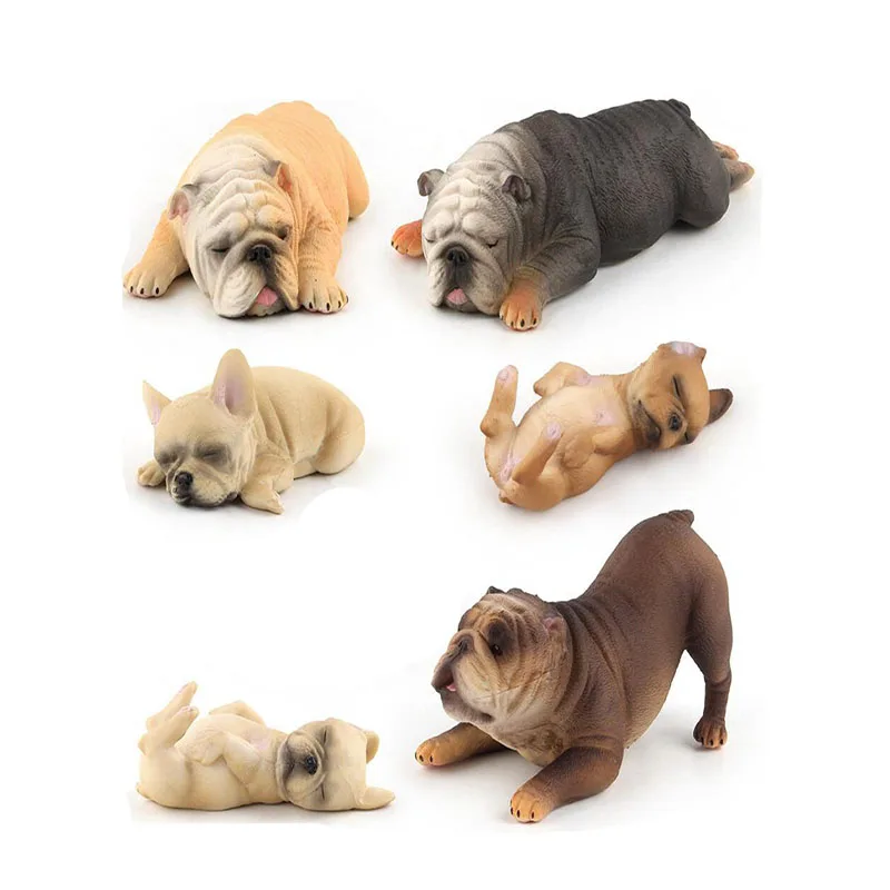 

Mini Wild Animals Action Figure Set Figurines Kids Toys For Children Wildlife Toy Real Life Animal Model Toy Simulation Bulldog