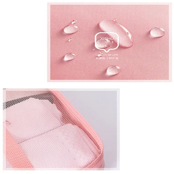 

JHD-6Pcs Travel Storage Bag Waterproof Clothes Packing Square Luggage Organizer Set