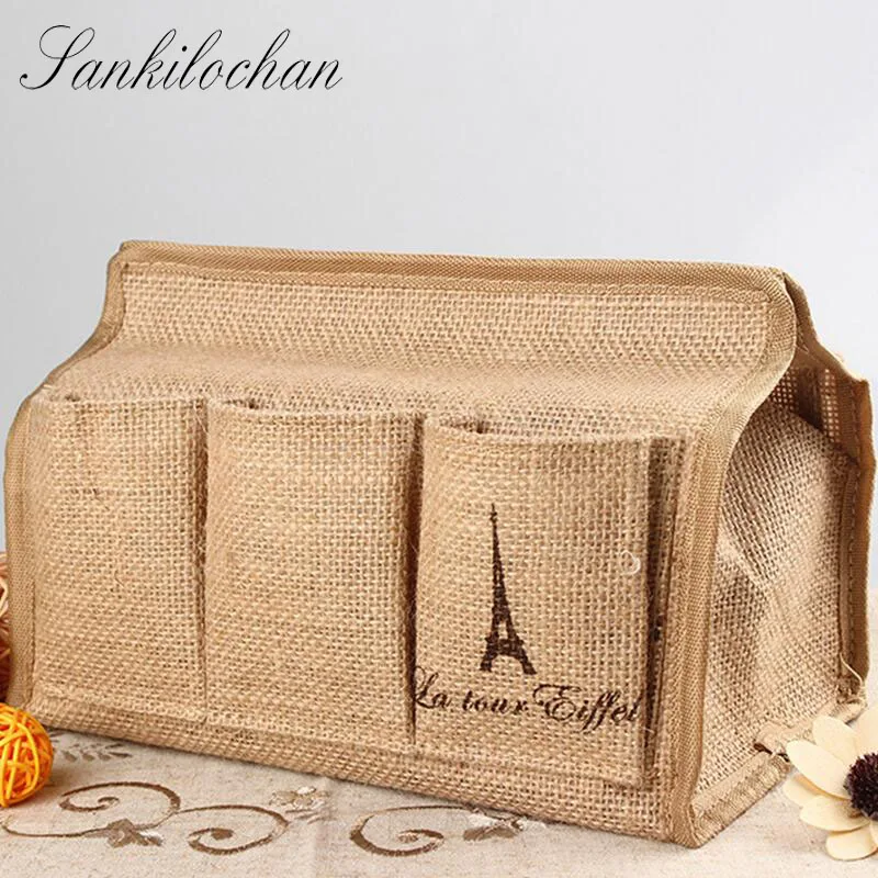

Multifunction Seat Type Fabric Tissue Box Style Waterproof 6 Pocket pumping tray Napkin Paper Table Decoration Accessories AU392