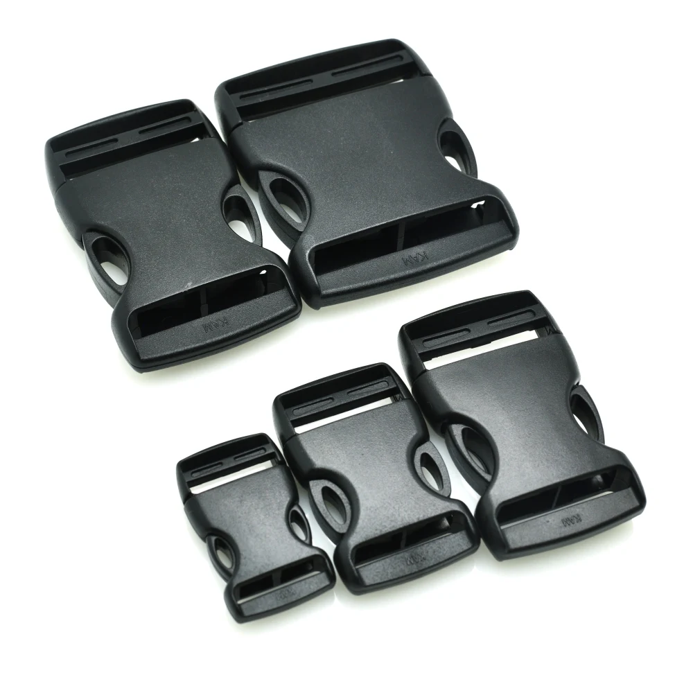 

20mm 25mm 32mm 38mm 50mm Plastic Buckle black Arched&Inner Detach Buckle For Backpack Straps Outdoor sports backpack