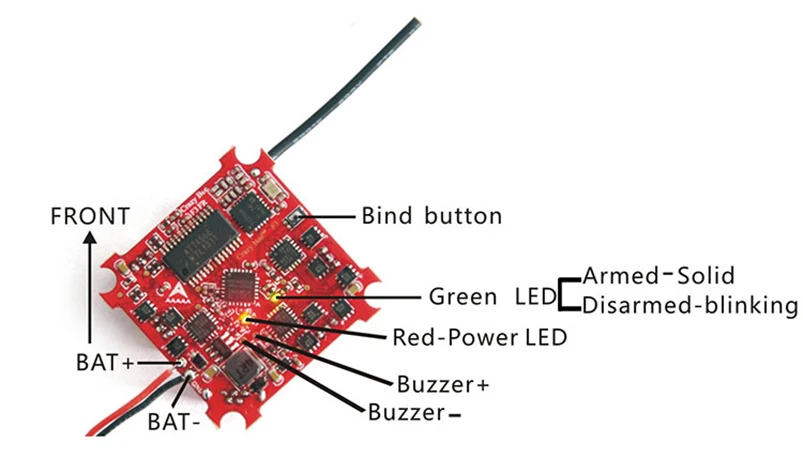 Crazybee F3 Контроллер полета интегрированный OSD измеритель тока 4 в 1 5A 1S Blheli_S ESC для Frsky/Flysky приемник для BWhoop Дрон