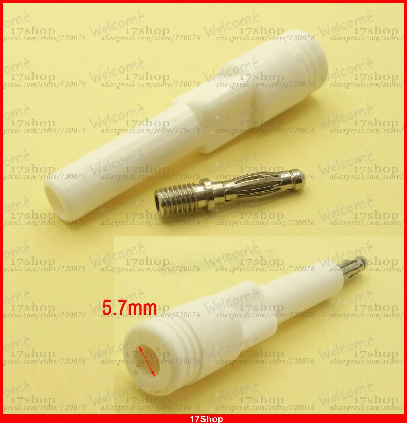 

15KV high voltage resistant 4mm banana plug Solder Soldering - Triangle Shape