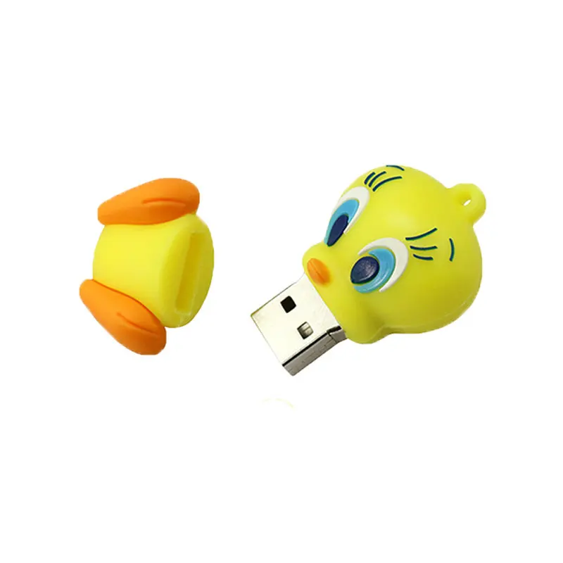 USB флеш-накопитель, птичка Твити, милая ручка с животными, 8 ГБ, 16 ГБ, 32 ГБ, 64 ГБ, 128 ГБ, карта памяти, мультипликационный флешка, u-диск, креативный подарок