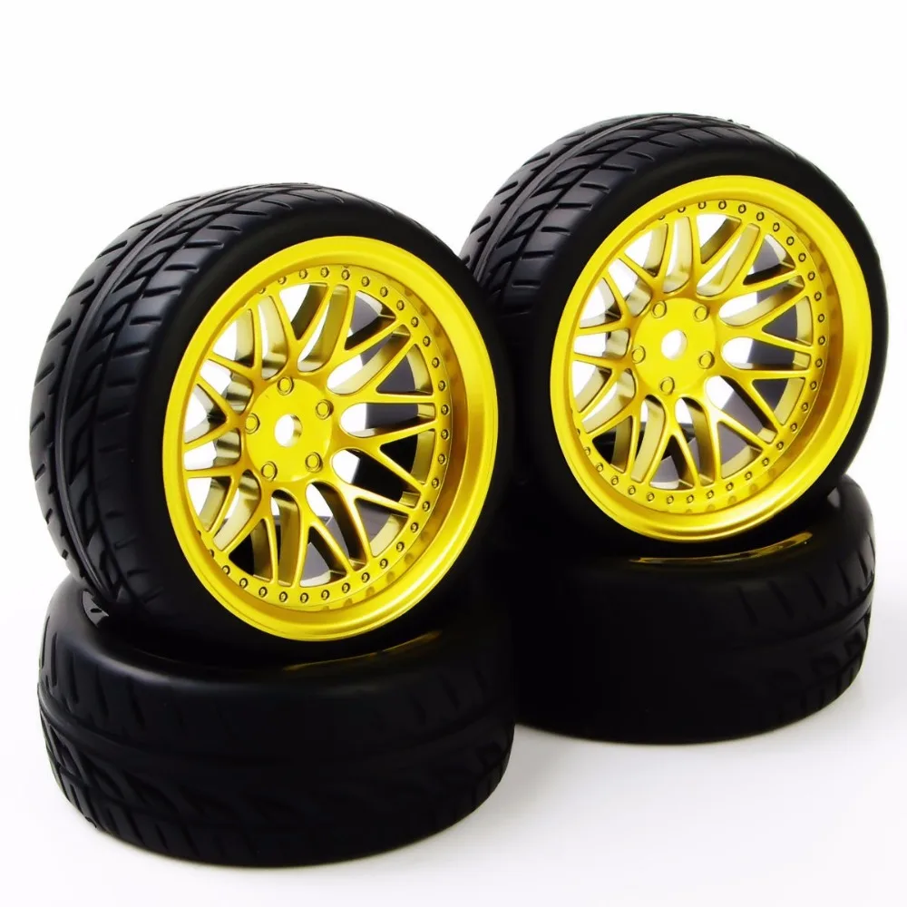 4 шт. резиновые шины поролоновые вставки колеса диски для HSP RC 1:10 плоские гонки на дороге автомобильные аксессуары