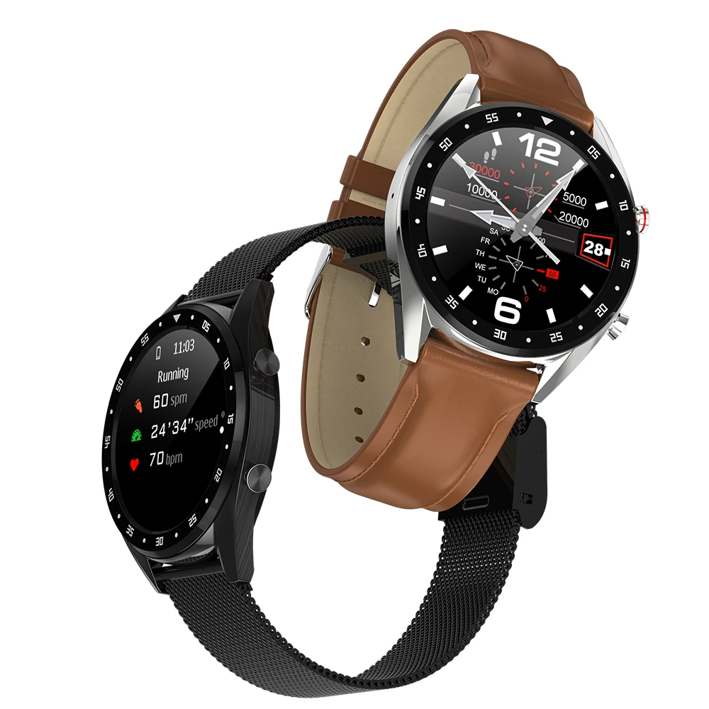 

696 L7 BTcall SmartWatch ECG Sports Watch ECG+PPG ECG HRV Report Heart Rate Blood Pressure Test IP67 Waterproof Smart PK N58