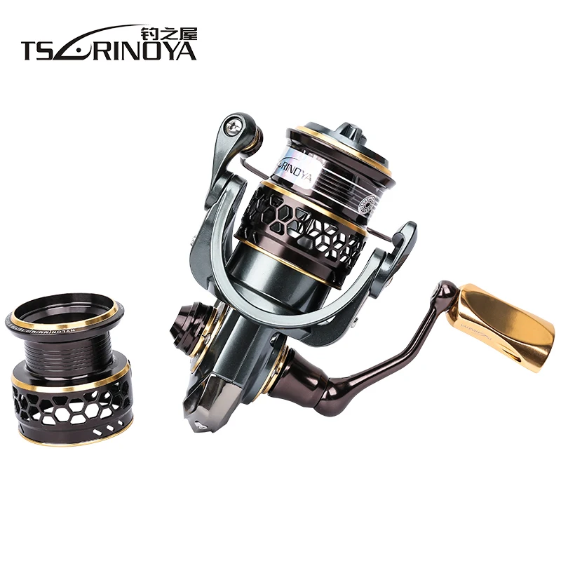 Goedkoop TSURINOYA JAGUAR 1000 2000 3000 Spinning Vissen Reel + Spare Spool Lokken Wiel Moulinet Peche Carretilhas De Pescaria Karper Coil