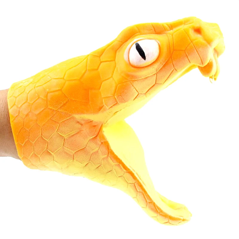2 Цвета змея Рекс крокодил руку кукольные перчатки мягкий винил, ПВХ голова животного рисунок ярко детские игрушки модель подарки
