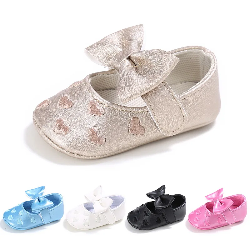 

Toddlers Baby Shoes Soft Soled PU Leather Crib Shoes Prewalker Bow Shoes Newborn Baby Girls Shoes First Walkers Moccasins