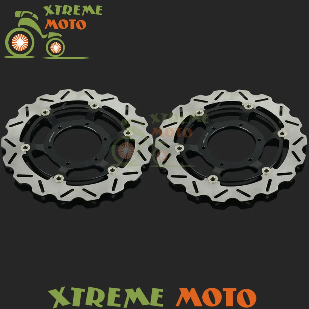 Buy 2Pcs Black Motorcycle Front Floating Brake Disc
